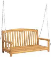vidaXL Schaukelbank Rose 114 x 61 x 61,5 cm Massivholz Teak Natur