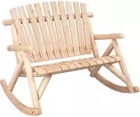 vidaXL Garten-Schaukelbank 2-Sitzer 123x96x102 cm Massivholz Fichte