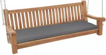 CLP Joyce Schaukelbank Teakholz, Sitzkissen dunkelgrau, 166x48x8cm