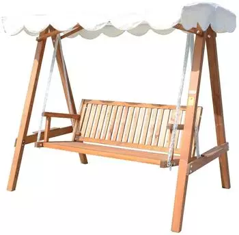 Outsunny Lärche 3-Sitzer creme
