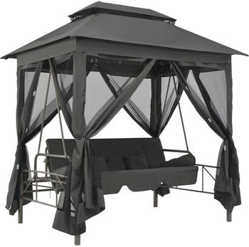 vidaXL Convertible Garden Swing with Canopy 220x160x240cm