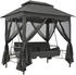 vidaXL Gartenpavillon mit Hollywoodschaukel Stoff & Stahl