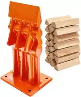 Relaxdays Holzspalter Manuell, Stahl, Hxbxt: 18 X 10 X 8 Cm, Spaltklotz Zum