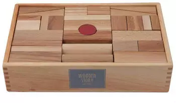 Wooden Story Bauklötze XL 63 Teile Natur