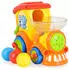 Moni Moni Spielzeug Zug 958, Kugelbahn, 3 bunte Bälle, Musik- und Lichtfunktion gelb