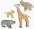 Holztiger Wildtiere Set aus Holz, 4-teilig, handbemalt (80632)