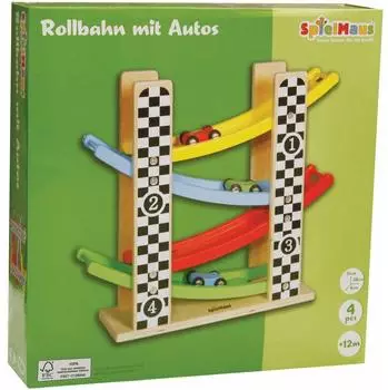 Vedes Rollbahn mit Autos, Holz (00415092140)