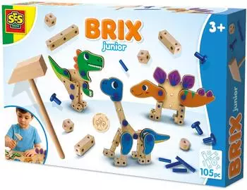 SES Creative Brix Junior Dinosaurier Holz-Konstruktionsset (14072)