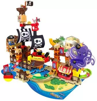 VTech Marble Rush Piratenschiff Set Kugelbahn mit Sound