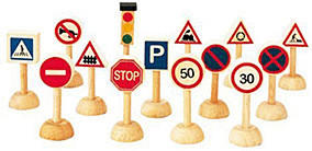 Plan Toys PlanCity - Set Verkehrszeichen und Ampeln