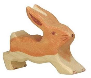 Holztiger Hase klein laufend