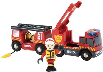 Brio Feuerwehr-Leiterfahrzeug mit Licht & Sound (33811)
