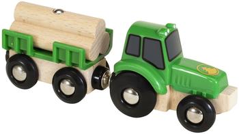 Brio Traktor mit Holz-Anhänger (33799)