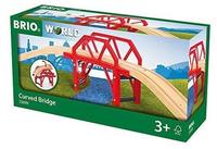 Brio 33699, Brio Bahnbr&uuml;cke mit Auffahrten 33699 holz/rot, Spielzeuge & Spiele >