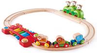 Hape Spielzeug-Eisenbahn "Kleines Tier-Eisenbahnset" aus Holz