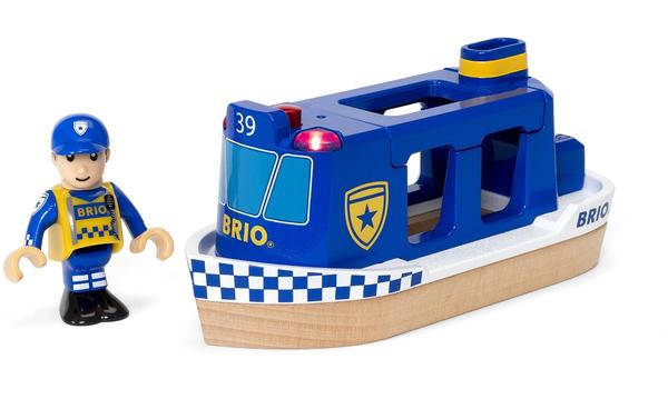 Brio World - Polizeiboot mit Licht und Sound (33820)