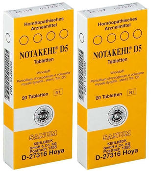 Sanum-Kehlbeck Notakehl D 5 Tabletten (2x20 Stk.)