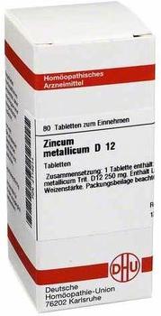 DHU Zincum Met. D 12 Tabletten (80 Stk.)