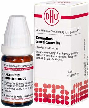 DHU Ceanothus Americanus D 6 Dilution (20 ml)