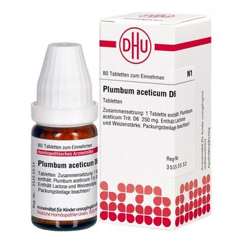 DHU Plumbum Aceticum D 6 Tabletten (80 Stk.)