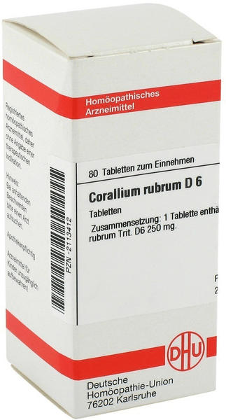 DHU Corallium Rubrum D 6 Tabletten (80 Stk.)