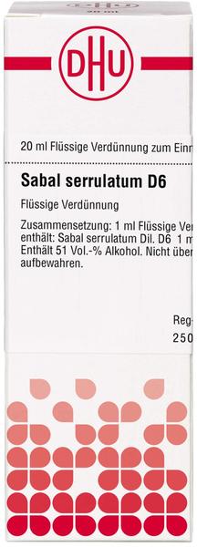 DHU Sabal Serrul. D 6 Dilution (20 ml)
