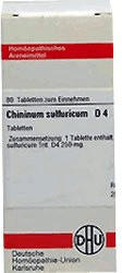 DHU Chininum Sulfuricum D 4 Tabletten (80 Stk.)