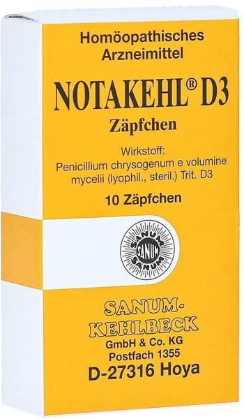 Sanum-Kehlbeck Notakehl D 3 Suppositorien (10 Stk.)