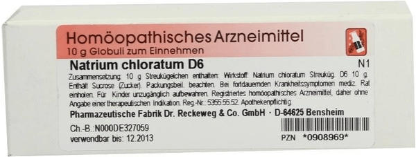 Dr. Reckeweg Natrium chloratum D6 Globuli (10 g)