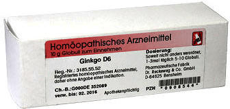 Dr. Reckeweg Ginkgo D 6 Globuli (10 g)