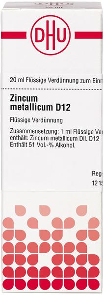 DHU Zincum Met D12 Dilution (20 ml)