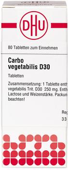 DHU Carbo Veg D30 Tabletten (80 Stk.)