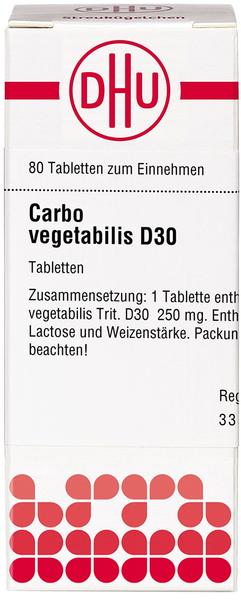 DHU Carbo Veg D30 Tabletten (80 Stk.)