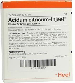 Heel Acidum Citricum Injeele 1,1 ml (10 Stk.)