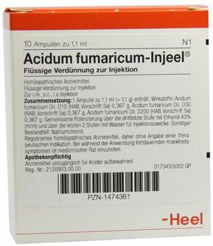 Heel Acidum Fumaricum Injeele 1,1 ml (10 Stk.)