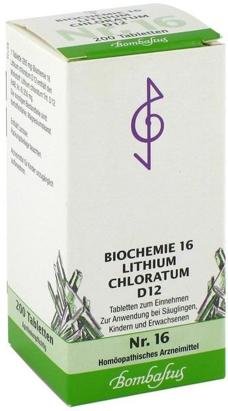 Bombastus Biochemie 16 Lithium Chloratum D 12 Tabletten (200 Stk.)