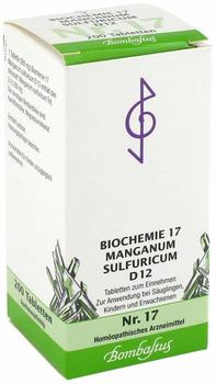 Bombastus Biochemie 17 Manganum Sulfuricum D 12 Tabletten (200 Stk.)