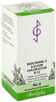 Bombastus Biochemie 4 Kalium Chloratum D 12 Tabletten (200 Stk.)