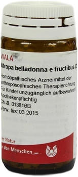 Wala-Heilmittel Atropa Belladonna E Fruct. D 20 Globuli (20 g)