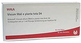 Wala-Heilmittel Viscum Mali E Planta Tota D 4 Ampullen (10 x 1 ml)
