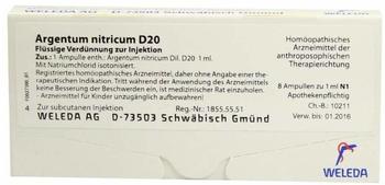 Weleda Argentum Nitricum D 20 Ampullen (8 x 1 ml)