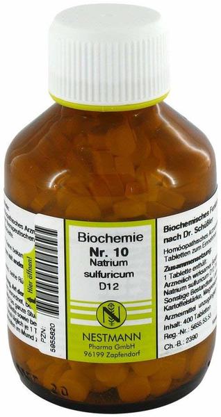 Nestmann Biochemie 10 Natrium Sulfuricum D 12 Tabletten (400 Stk.)