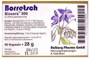 Aalborg Pharma Borretsch Bioxera 500 Kapseln (40 Stk.)