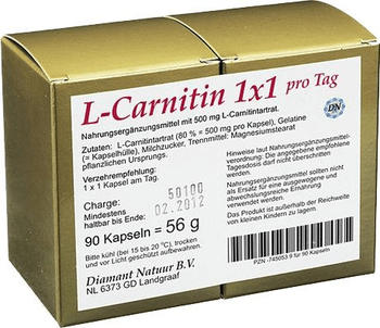 Diamant Natuur B.V. L-Carnitin 1 x 1 Pro Tag Kapseln (90 Stk.)
