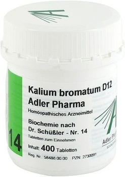 Adler Pharma Biochemie 14 Kalium Brom. D 12 Tabletten (400 Stk.)