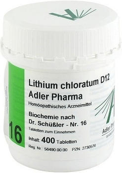 Adler Pharma Biochemie 16 Lithium Chlor. D 12 Tabletten (400 Stk.)