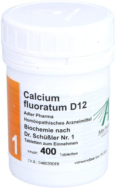 Adler Pharma Biochemie 1 Calcium Fluor. D 12 Tabletten (400 Stk.)
