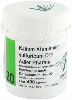 Adler Pharma Biochemie 20 Kalium Alum. Sulf. D 12 Tabletten (400 Stk.)