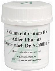 Adler Pharma Biochemie 4 Kalium Chlor. D 6 Tabletten (400 Stk.)