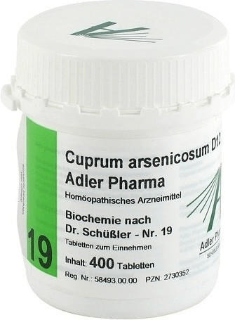 Adler Pharma Biochemie 19 Cuprum Arsen. D 12 Tabletten (400 Stk.)